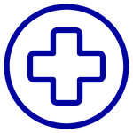 Plus sign inside a circle