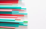 colorful plastic straws