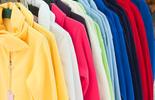 fleece jackets hanging up