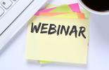 sticky note that says 'webinar'