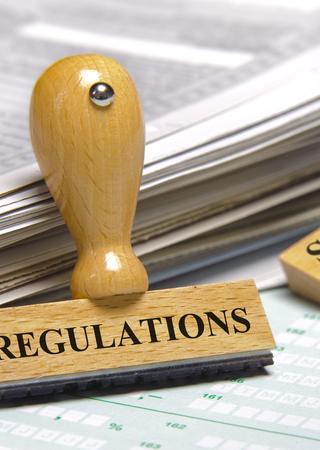 stamps that say regulations and rules